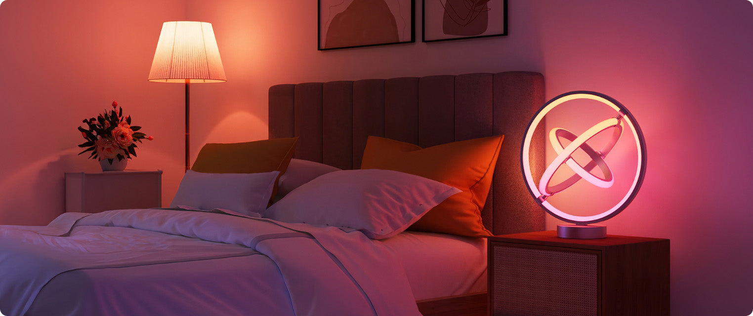 Lepro TB1 daily vibes TB1 smart lamp creating cozy ambient lighting in a bedroom