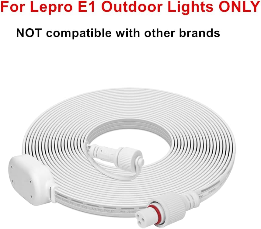Lepro 3m/10ft Extension Lead for E1 Permanent Outdoor Lights Only