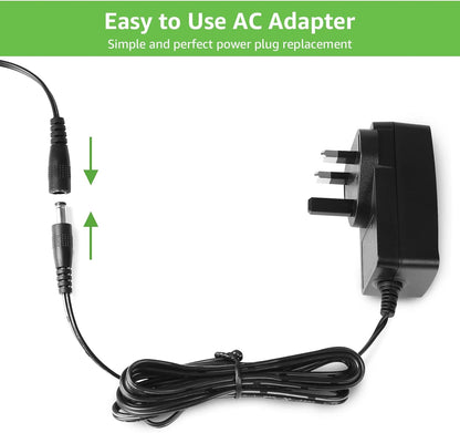 LE 12V 2A Power Supply for LED Strip Lights, AC 100-240V Mains to DC 12V Converter Adapter Driver Transformer, 24W UK Plug with 1.5M Cable, 5.5mm x 2.1mm Jack, GS TUV Approved
