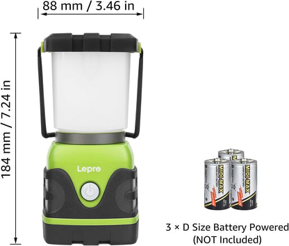 Lepro Battery Camping Lantern, 1500 Lumen Camping Light Battery Powered, Dimmable Warm White and Cool White Modes, Battery Lantern for Power Cuts, Emergency Lighting, Suit for Hiking, Fishing, Tents