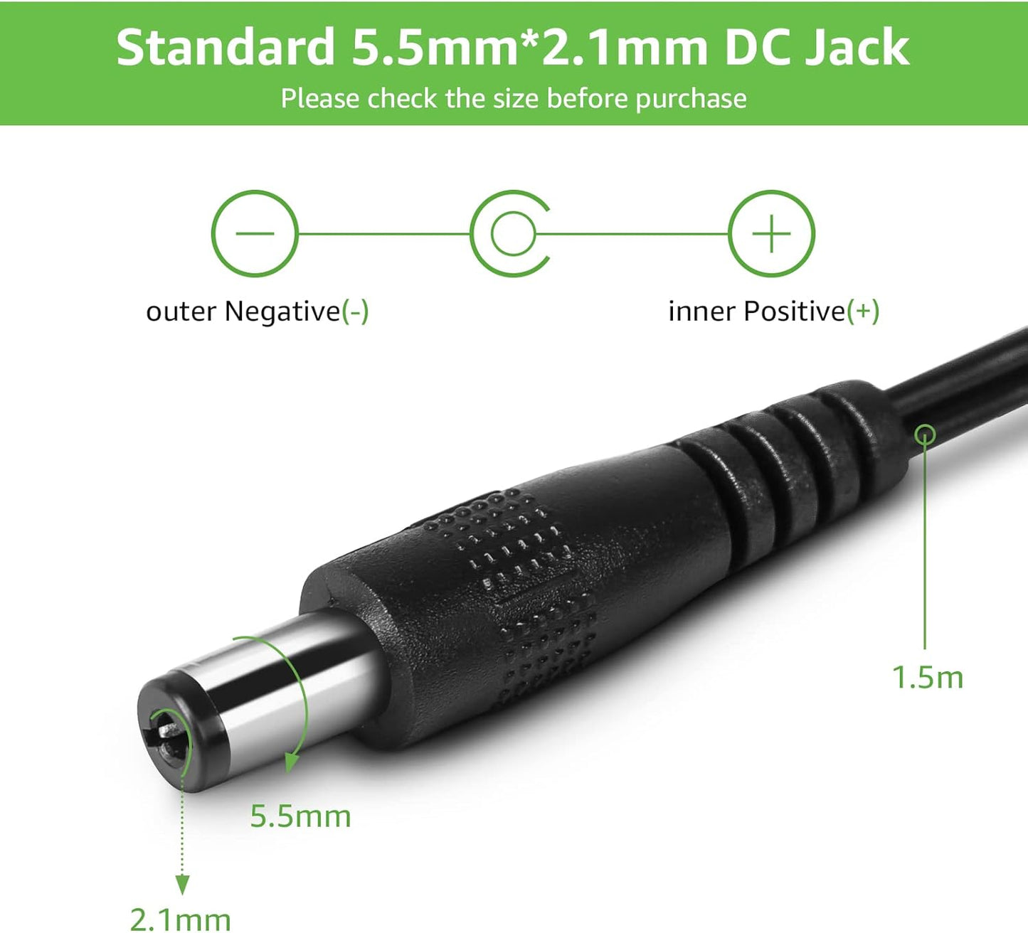 LE 12V 2A Power Supply for LED Strip Lights, AC 100-240V Mains to DC 12V Converter Adapter Driver Transformer, 24W UK Plug with 1.5M Cable, 5.5mm x 2.1mm Jack, GS TUV Approved