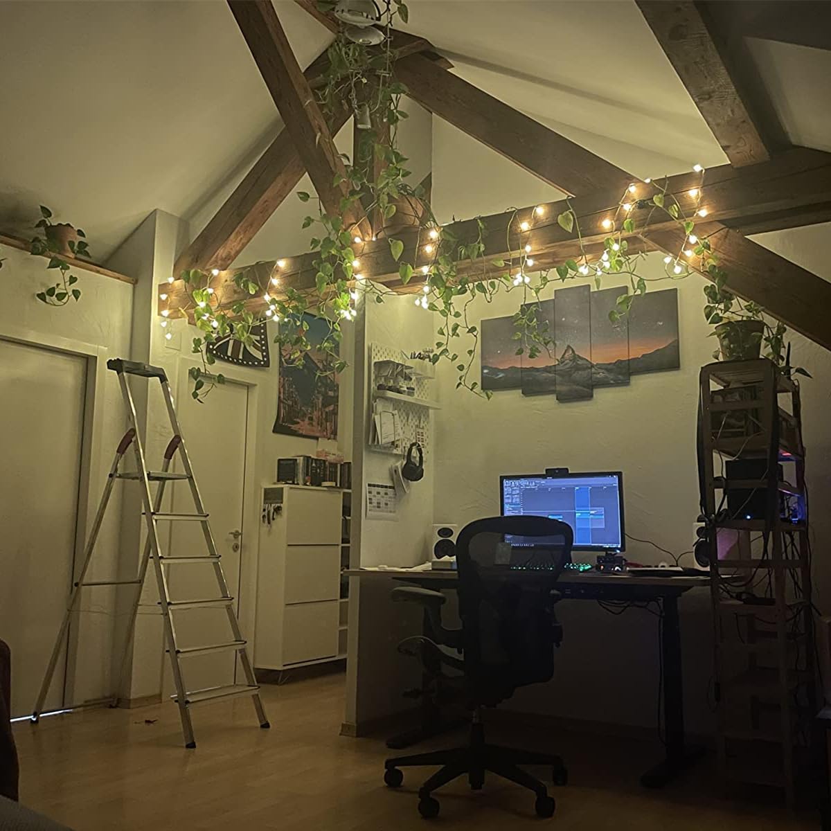 LE Fairy Lights Battery Powered, 5m 50 LED Warm White Globe String Lights, Camping Fairy Lights for Tents with Remote and Timer, Battery Fairy Lights for Indoor Outdoor, Bedroom, Camping and More