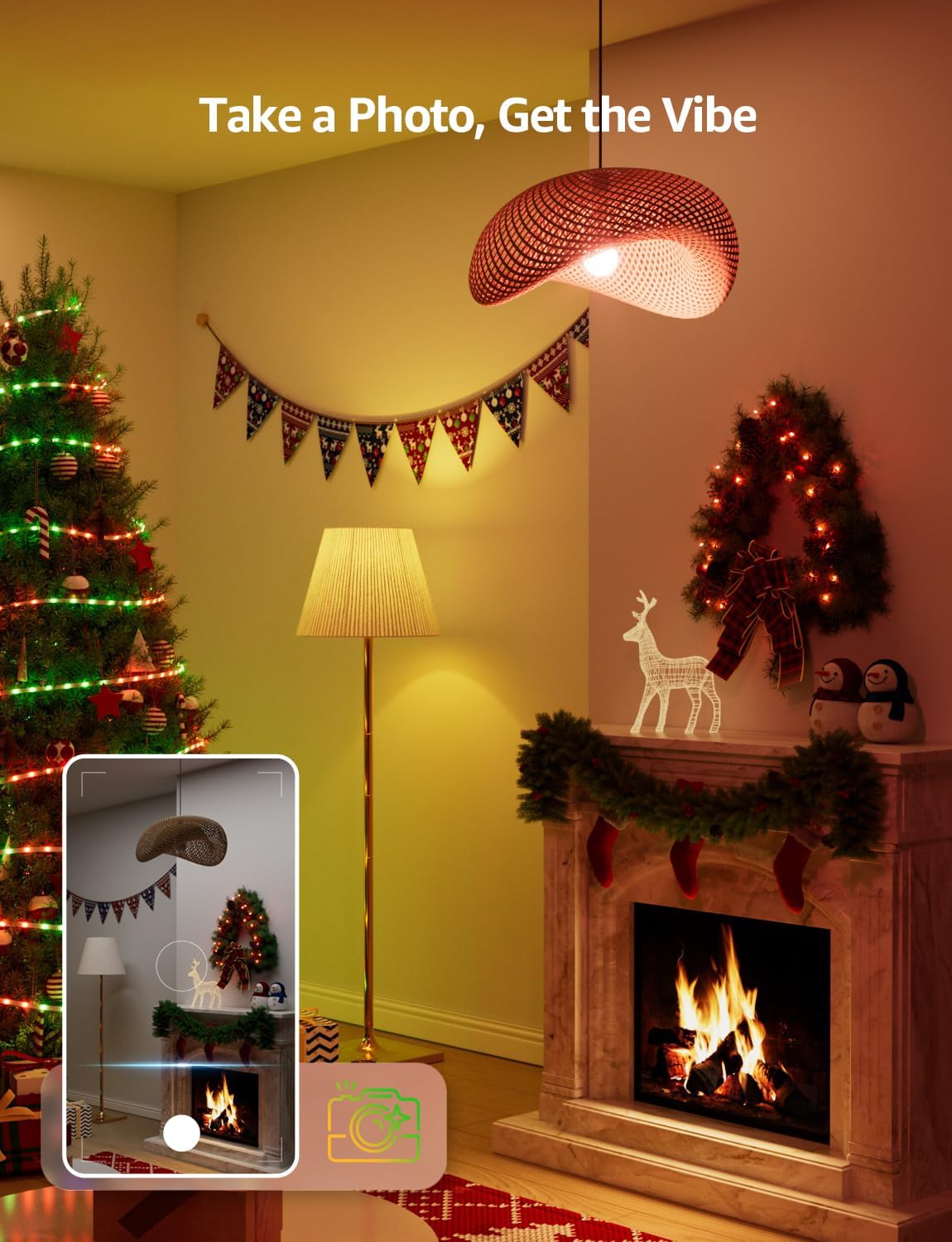 Lepro B1 AI Smart Bulb E27, Music Sync Smart Screw Bulb, Voice Control Bluetooth & WiFi Bulb, AI Lighting Design Assistant, Colour Changing Light Bulbs, Work with Alexa & Google Assistant, 4 Packs