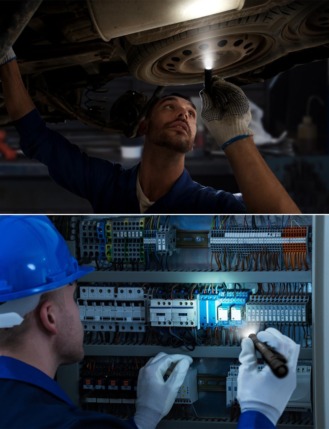 LE Pocket Pen Torch Light Flashlight C120, Small, Mini, Stylus Pen Light with Clip, AAA Battery Powered [Not Included], Perfect Torch for Inspection, Work, Repair and More, Pack of 2