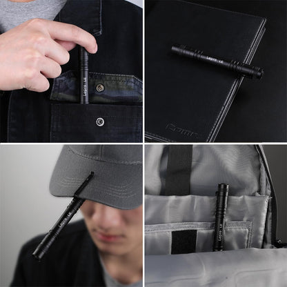 LE Pocket Pen Torch Light Flashlight C120, Small, Mini, Stylus Pen Light with Clip, AAA Battery Powered [Not Included], Perfect Torch for Inspection, Work, Repair and More, Pack of 2