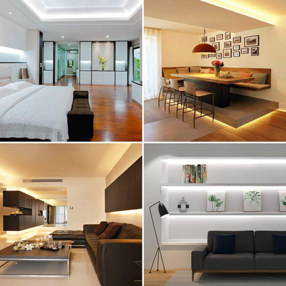 Lepro 10M LED Strip Lights with Remote and Plug, Warm White to Cool Daylight, Whiteness and Brightness Adjustable, Stick-on LED Tape for Mirror, Bed, Stair, Cabinet and More