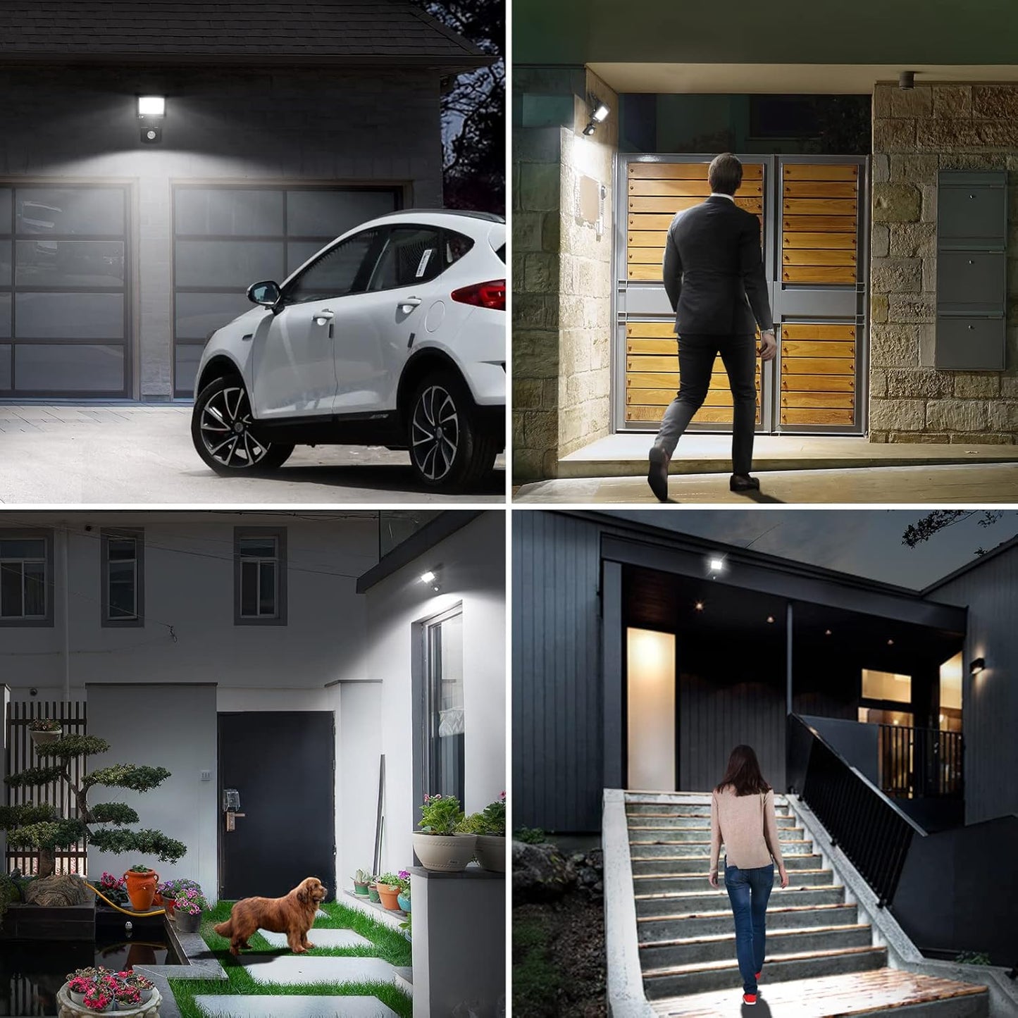 Lepro 20W Security Lights Outdoor Motion Sensor, 1700 Lumen PIR Light, IP65 Waterproof Motion Sensor Flood Light, Ultra Thin Garden Light Security Perfect for Forecourt, Backyard, Garages and More