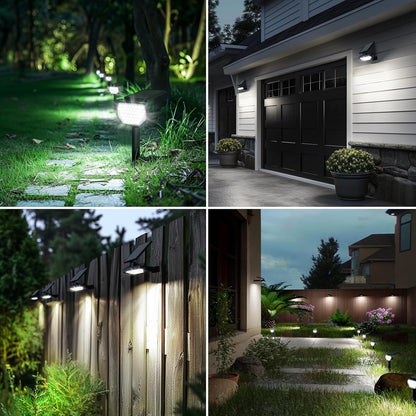 Lepro Solar Spot Lights Outdoor Garden, 43 LED Solar Garden Lights with IP65 Waterproof, 2 Lighting Modes, 135° Adjustable, Dusk-to-Dawn Cool White Solar Spotlights for Lawn Yard [2 Pack]