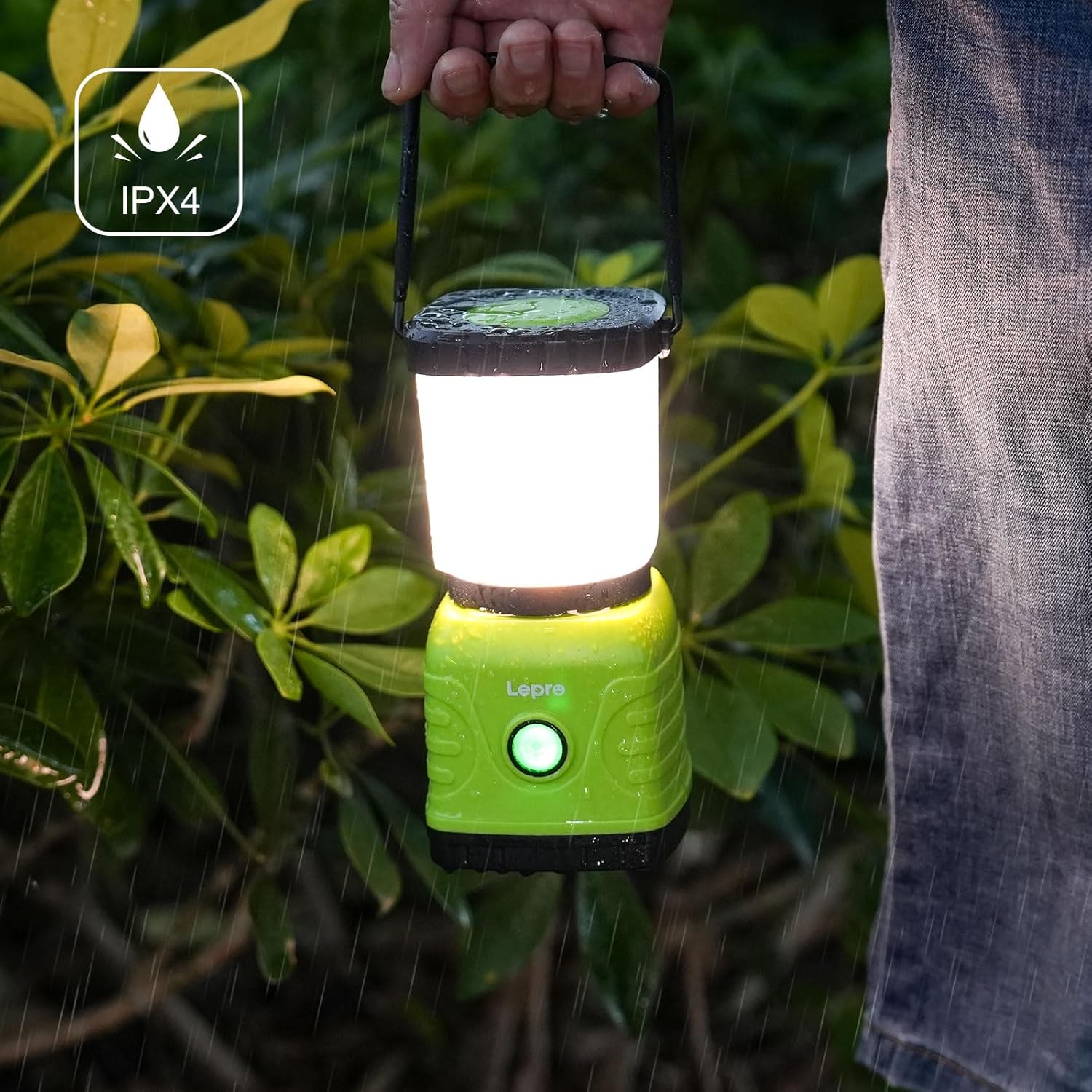 Lepro Camping Light Rechargeable, 1300 Lumen Camping Lantern for Tents, Dimmable 4 Modes, Tent Lights with 3600mAh Power Bank, Camping Accessories, Rechargeable Lantern for Outdoors, Emergency